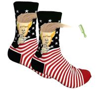ZEXOWIJ Calcetines Trump Novedosos, Unisex divertido regalo calcetines novedad, Divertidos y Lindos (Estilo 2)