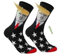 ZEXOWIJ Calcetines Trump Novedosos, Unisex divertido regalo calcetines novedad, Divertidos y Lindos (Estilo 4)