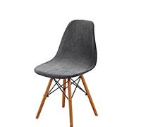 Zeyeo GUYIRT Velvet Shell Chair Covers, Shell Dining Chair Slipcovers Mid Century Modern Style Shell Chair Protector Cover For Kitchen Hotel-White-Set of 2(Dark Gray,Set of 4)