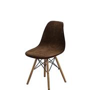 Zeyeo GUYIRT Velvet Shell Chair Covers, Shell Dining Chair Slipcovers Mid Century Modern Style Shell Chair Protector Cover For Kitchen Hotel-White-Set of 2(Coffee,Set of 2)