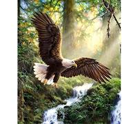 Zeyevan DIY Diamond Painting Completo Animal de Águila, 5D Bordado Diamante Pintado Kit Completo Bestia Bosque Punto de Cruz Rhinestone Bordado Artesanía para el Hogar Decoración de Pared 30x40 cm