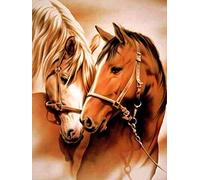 Zeyevan DIY Diamond Painting Completo Caballo Animal, 5D Bordado Diamante Painting Kit Completo Bestia Punto de Cruz Rhinestone Bordado Artesanía para Hogar Decoración Pared 30 x 40 cm