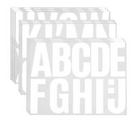 ZEYIYER 102 pegatinas de letras blancas, 9 hojas de 10,16 cm, letras grandes, pegatinas de letras de vinilo, pegatinas autoadhesivas para buzón, tableros de póster