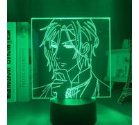 ZEYIZL Lámpara de neón acrílica 3D LED Anime Black Butler Sebastian Michaelis for decoración dormitorio, luz nocturna for amantes del manga, regalos Navidad y cumpleaños