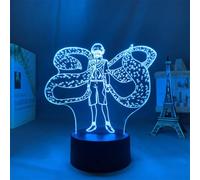 ZEYIZL Lámpara de noche ilusión 3D con personaje anime Kaneki Ken, lámpara mesa alimentación USB, luces LED RGB for niños, regalos, decoración dormitorio
