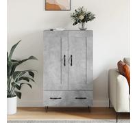 ZEYUAN Aparador Alto Madera de ingeniería Gris hormigón 69,5x31x115 cm, Aparadores para Salon, Aparador Entrada Recibidor, Aparador Cocina, Vitrinas para Salon, Muebles Auxiliares830320