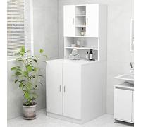 ZEYUAN Armario de Lavadora, Mueble Lavadora, Estanteria Lavadora, Muebles Estanterias, Mueble para Lavadora Y Secadora, Blanco