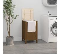 ZEYUAN Baúl para Colada Madera Maciza Pino marrón Miel 44x44x76 cm, Banco Recibidor, Banco Comedor, Bancos para Cocina, Banco Vestuario - 823577