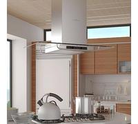 ZEYUAN Campana extractora para Cocina Isla con Pantalla LCD, Extractor Cocina,