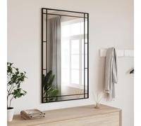 ZEYUAN Espejo de Pared Rectangular de Hierro Negro 60x100 cm, Espejo Baño, Espejos De Salon, Espejo Recibidor Entrada, Mueble Salon - 358631