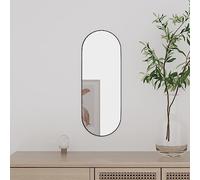 ZEYUAN Espejo de Pared Vidrio Ovalado 15x40 cm, Espejo Baño, Espejos De Salon, Espejo Recibidor Entrada, Mueble Salon - 350452