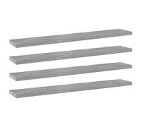 ZEYUAN Estante estantería 4uds contrachapada Gris hormigón 60x10x1,5cm, Baldas Pared, Estanteria Pared, Estante Pared, Baldas Flotantes Pared, Repisas De Pared, Estantes Cocina - SPU:805210