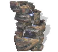 ZEYUAN Fuente de Agua para Interior con luz LED poliresina, Fuentes De Agua para Decoracion Interior, Cascada De Agua Decorativa, Fuente Interior - 242353