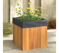 ZEYUAN Jardinera de Madera Maciza de Acacia 25x25x25 cm, Huerto Urbano Terraza, Jardineras Exterior, Jardineria Maceteros, Mesa De Cultivo, Huerto En Casa - 366500