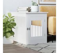 ZEYUAN Jaula para Perros Madera de ingeniería Blanco 55x75x65 cm, Jaula De Mascotas, Jaulas para Gatos, Jaulas para Cachorros pequeños, Homes For Pets - 838316