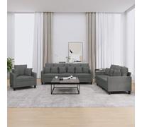 ZEYUAN Juego de sofás con Cojines 3 Piezas Tela Gris Oscuro, Sofas De Salon, Hogar Sofa, Muebles Salon, Sofa Relax, Sofá Moderno - 3201633