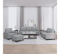 ZEYUAN Juego de sofás con Cojines 4 Piezas Tela Gris Claro, Sofas De Salon, Hogar Sofa, Muebles Salon, Sofa Relax, Sofá Moderno - 3201436