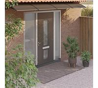 ZEYUAN Marquesina de Puerta policarbonato Negro 400x100 cm, Marquesina Puerta Exterior, Tejadillo De Protección Marquesina, Marquesina para Ventanas, Tejadillo De Exterior Teja 153602