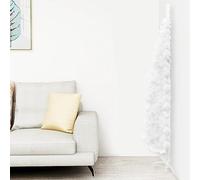 ZEYUAN Medio árbol de Navidad Artificial con Soporte, Arbolitos De Navidad, Decoración Navideña, Christmas Tree, Arvore De Natal, Pino Navidad, Blanco 120 cm