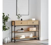 ZEYUAN Mesa Consola Madera de ingeniería Roble Sonoma 100x25x75 cm, Mesa Entrada, Mesa Recibidor Estrecha, Mesa De Centro Salon, Mesa Auxiliar, Mueble Entrada - 834181