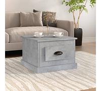 ZEYUAN Mesa de Centro Madera contrachapada Gris hormigón 50x50x35 cm, Mesa Baja Salon, Mesa Centro Salon, Mesa Auxiliar, Mesa Cafe, Mesita Salon, Muebles De Salon Modernos