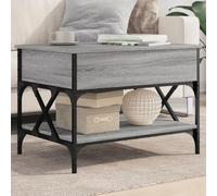ZEYUAN Mesa de Centro Madera ingeniería Gris Sonoma 70x50x50 cm, Mesa Baja Salon, Mesa Centro Salon, Mesa Auxiliar, Mesa Cafe, Mesita Salon, Muebles De Salon Modernos - 845354