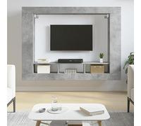 ZEYUAN Mueble para TV Madera de ingeniería Gris hormigón 152x22x113 cm, Mueble TV Salon, Mesa TV, Mueble Television, Mueble Bajo TV, Módulos De Salón, Mueble Salon Moderno