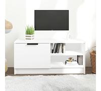 ZEYUAN Mueble para TV, Mueble Salon, Mueble TV Salon, Mueble pequeño, Mesa Auxiliar TV, Mesa De Televisión, Madera contrachapada Blanco 80x35x36,5 cm