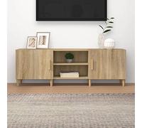ZEYUAN Mueble para TV, Mueble TV Salon, Mueble para TV, Mueble Television, Módulos De Salón, Mueble Bajo TV, Madera contrachapada Roble Sonoma 150x30x50 cm