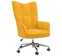ZEYUAN Silla de relajación de Terciopelo Amarillo Mostaza, Butacas De Salon, Butacas para Dormitorio, Sillon Tantra, Sillones De Salón, Silla Comedor - 328168