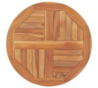 ZEYUAN Superficie de Mesa Redonda Madera Maciza de Teca 2,5 cm 60 cm, Encimera Baño, Tablero Mesa， Dining Tables - 48984
