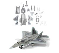 ZEZEFUFU F-22 Raptor - Kit de modelo a escala 1:100, kit de construcción de aviones de combate de ajuste a presión con soporte de exhibición, no requiere pegamento ni pintura (kit desmontado)