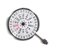 ZEZEFUFU Reloj de cuarzo con fecha de metal a las 3 en punto, movimiento plateado, 3 manecillas, repuesto para MIYOTA GM02 GM00