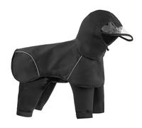 ZEZEZ Chubasquero Impermeable for Perros con Capucha Desmontable y Tiras Reflectantes, Chaqueta Impermeable de Cuerpo Completo de 4 Patas for Perros pequeños y medianos(S)