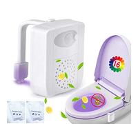 ZEZHOU Sensor de movimiento de luz de inodoro - 16 luces LED de noche de colores para inodoro con aromaterapia para baño, idea de regalo divertida para papá, hombres, mujeres, niños, adolescentes,