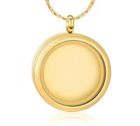 ZEZILE Marco de fotos Collares de vidrio Cremación Joyería para guardar a un ser querido Cenizas Recuerdo Eternidad Urna conmemorativa Colgante Medallón Funeral