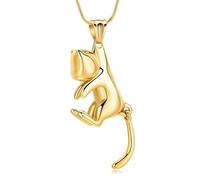 ZEZILE Urna Collares para Cenizas para Mujeres Hombres Medallones Conmemorativos Colgante Grabado Siempre en mi Mente Para Siempre en mi