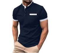 ZEZKT 2024 Camiseta de Manga Corta para Hombre Blusa de Solapa de Manga Corta Polo Manga Corta Hombre Verano Camiseta Top Ligero Relajado Ajuste Casual Golf Informal Blusa para Hombres