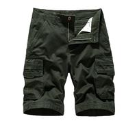 ZEZKT 2024 Pantalones Cortos para Hombres Algodón Bermuda Ligero Verano Shorts de Deporte Senderismo con Múltiples Bolsillos Pantalones de Trekking Suelto Cómodo Pantalones Shorts