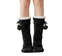 ZEZKT Calcetines Antideslizantes Mujer Invierno Calcetines Navidad Calcetines de Nieve Calcetines Para Dormir Calcetines de Moqueta Caliente Acolchado Mensual Zapatillas Calcetines de Piso