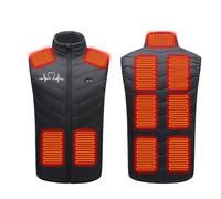 ZEZKT Chaleco Calefacción Inteligente Chaqueta térmica impermeable con 11 zonas Chaqueta de Plumas Calefactable (Batería no incluida) Chaqueta de senderismo Senderismo Esquí Calefactada Chaleco