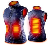 ZEZKT Chaleco Calefactable Inteligente Mujer Chaqueta Calefactada Chaleco Eléctrico de 5 Zonas Carga USB Chaleco Caliente Invierno Temperatura Ajustable Ropa de Abrigo Eléctrica de Plumón for Esquí