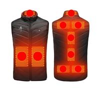 ZEZKT Chaqueta Calefactable Adecuado Para Hombres y Mujeres Chaleco calefactable recargable por USB de Acampa 9 Zonas 3 Temperaturas Ajustables chaleco calefactor eléctrico (sin batería) Viajes