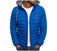 ZEZKT Chaqueta de Plumón para Hombre Chaqueta Hombre con Capucha Abrigo de Plumas Chaqueta de Algodón de Manga Larga Chaqueta Moto Hombre Abrigo Cálido Deportiva Jacket Abrigo Negro Invierno