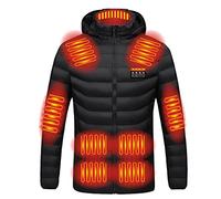 ZEZKT Chaqueta Eléctrica Hombre Mujer, Calefacción de 9/21 Zonas con Cuatro Controles, Manga Larga Chaqueta Calefactada Eléctrico Chaleco Térmico Recargable Usb Caliente Temperatura Regulable