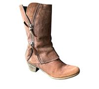ZEZKT Rodilla Botas Altas Mujeres Zapatos Mujer Comodos Vestir Piel Zapatos Mujer Moda Botas de Tacón Alto Wrap Pierna Botas Sexy Puntiagudas con Cinturón Muslo Botas Altas Botas de Cuero Mujeres