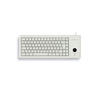 ZF Electronics Cherry G84-4420LUBEU-0 Teclado Compacto UltraSlim con Interfaz USB y Trackball óptico, 15" de Ancho, Gris Claro