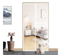 ZFEBHMY Cortina Mosquitera Magntica Puertas,Automático Cierre Cortina antimosca,Adsorción Magnética Plegable Anti Mosquito Insecto Mosquitera,Cortina Hecha de Malla-White A||115x210cm(45x82inch)