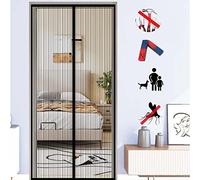 ZFEBHMY Cortina Mosquitera Magntica Puertas,Cierre Magnético Automático Mosquitera Imantada Puerta,Arriba a Abajo Cortina Malla,para Sala de Estar Balcn-Black A|| 70x180cm(27x70inch)