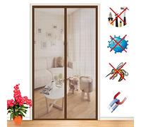 ZFEBHMY Mosquitera MagnéTica para Puertas Mosquiteras MagnéTica De Malla Anti Insectos Cortina FáCil De Ensamblar Sellado AutomáTico Cortina Mosquitera,para Cocina BalcóN-Brown|| 90x190cm(35x74inch)